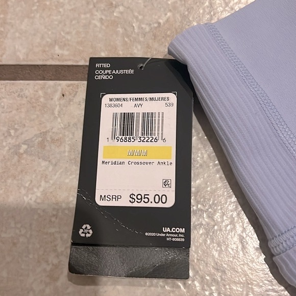 Under Armour UA Meridian Lavender Purple Crossover Waist Ankle Legging NWT - Picture 11 of 15